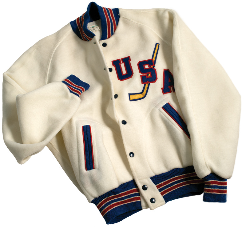 Dave O’Connor's hockey lettermans jacket from 1966
