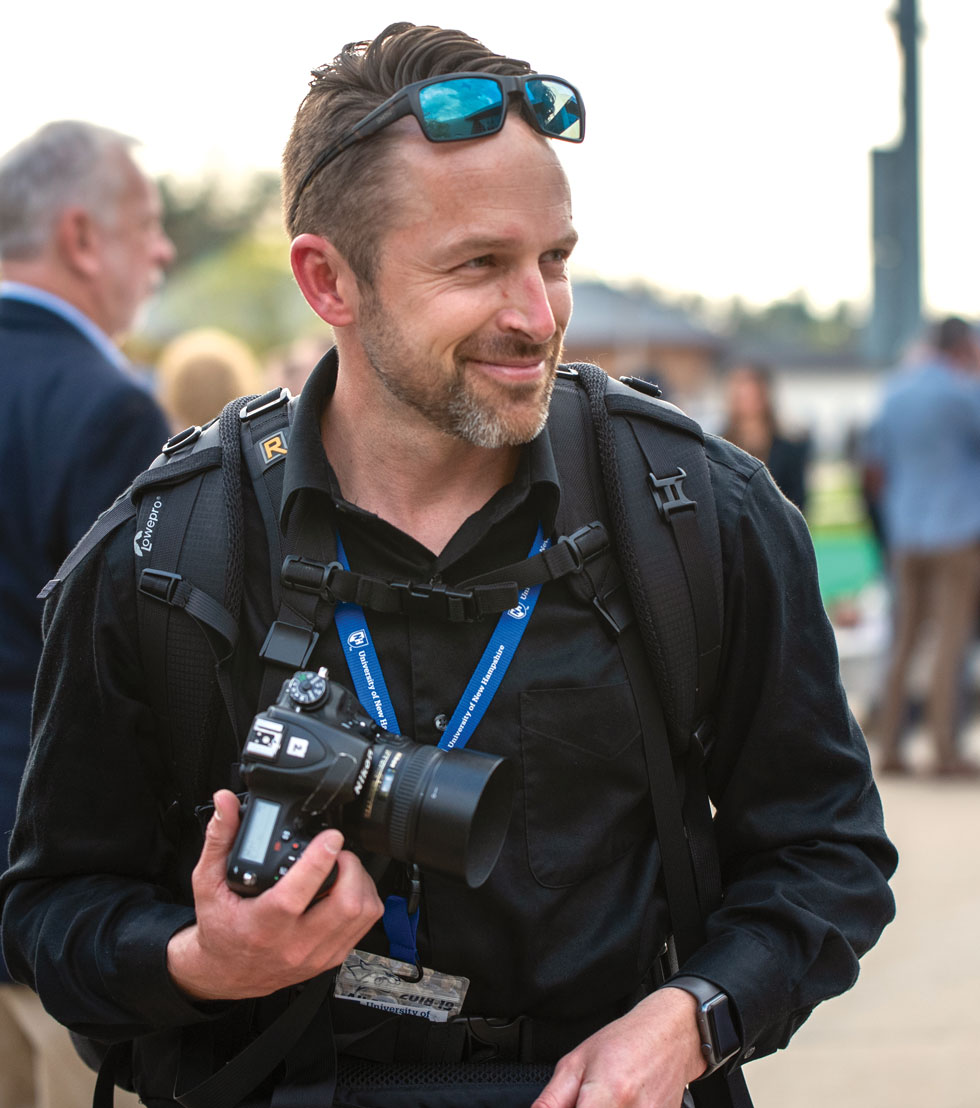 Jeremy Gasowski holding camera