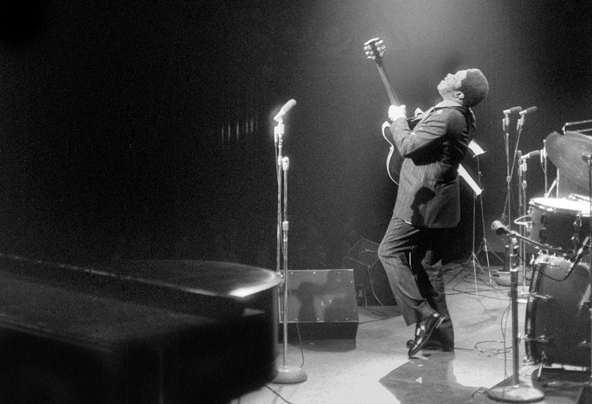 B.B. King performing on stage