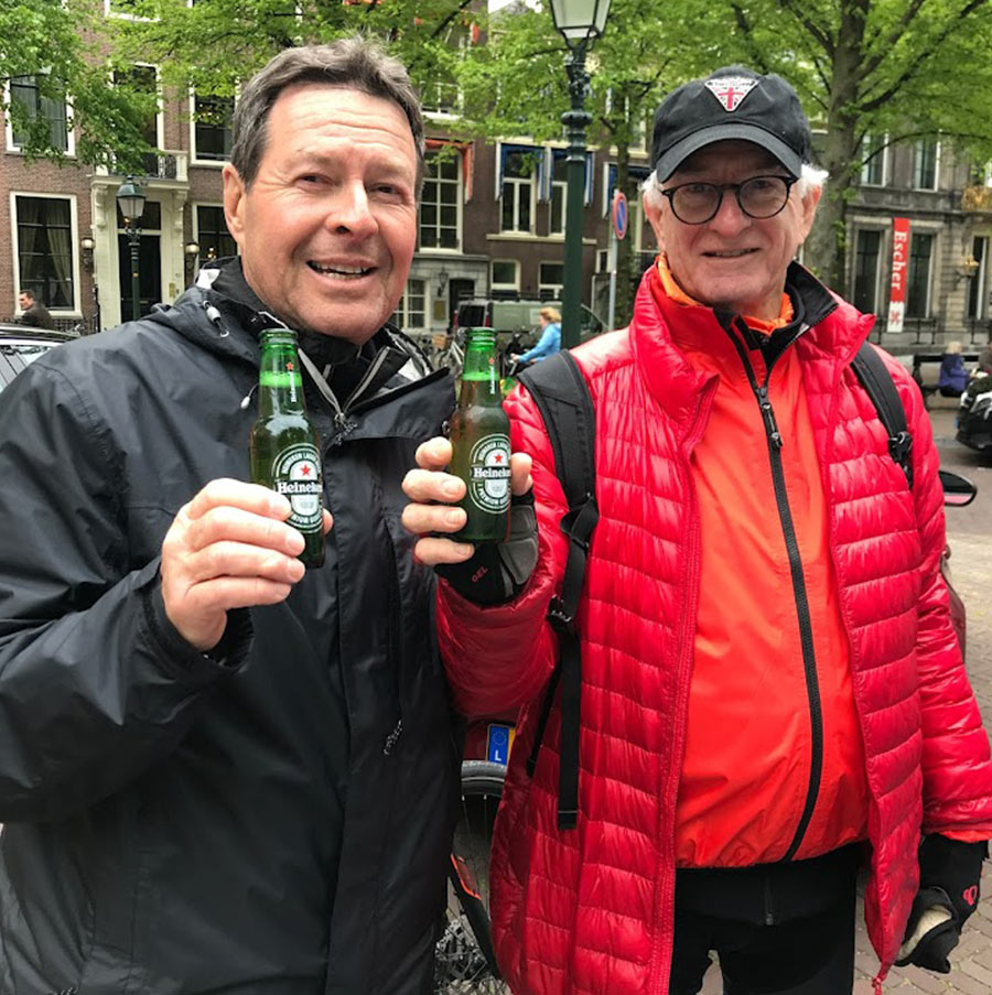 Steven Closson and David Gottesman ’71 together two years ago in the Netherlands