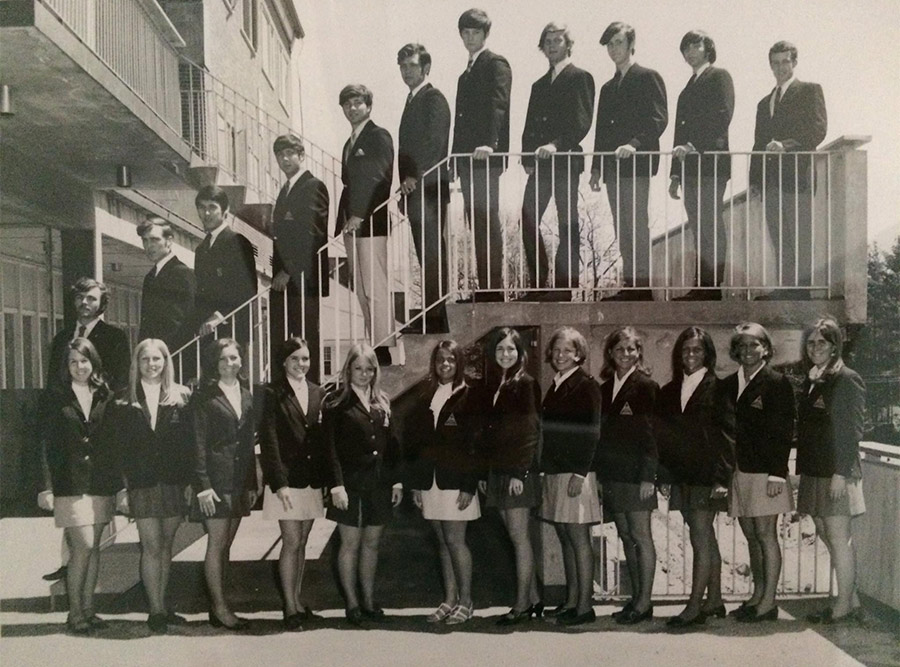 old photo of a group of students from 1972