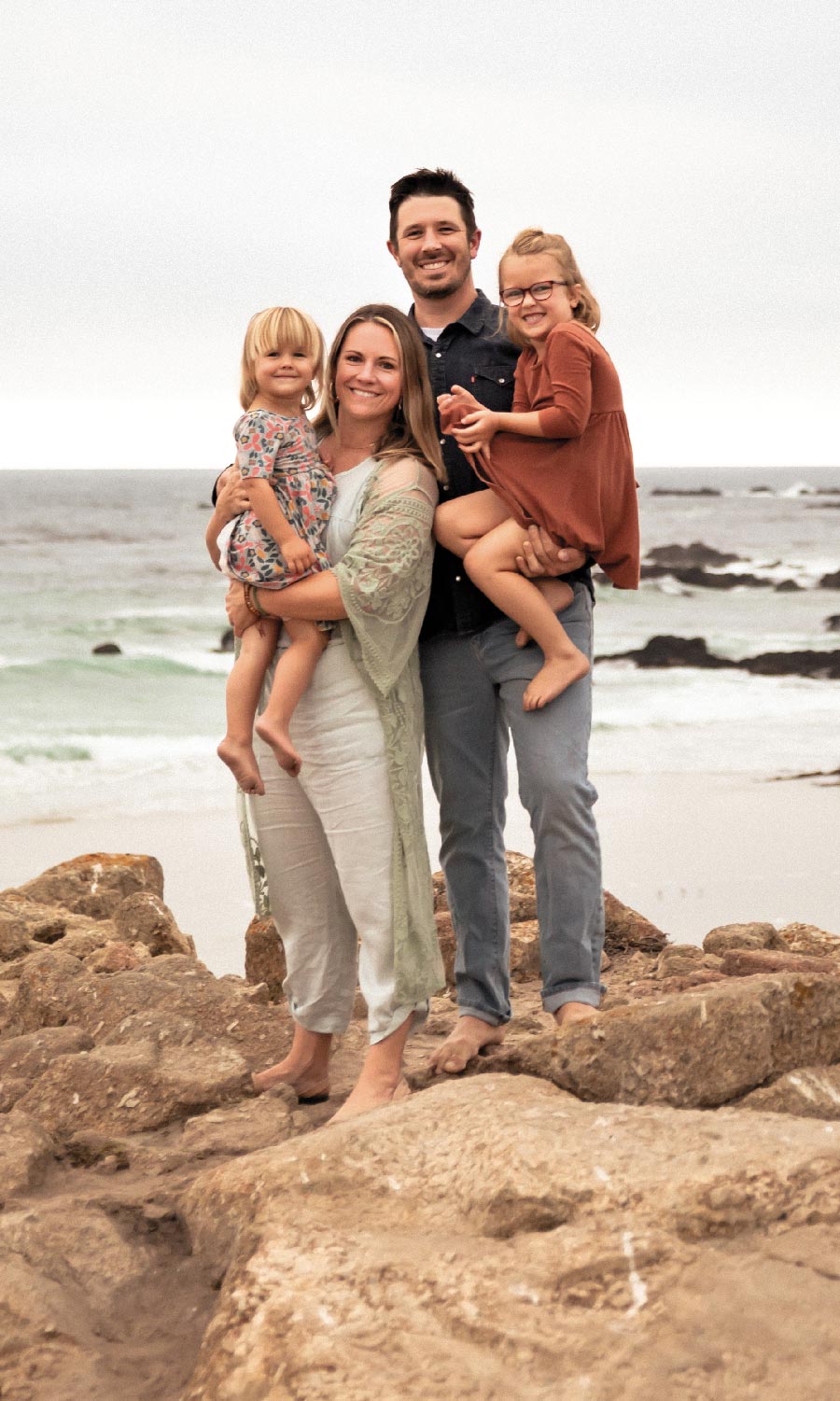 Allie Rowe Ladio, lives in in Monterey, California, with her husband and two daughters
