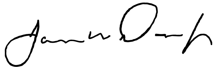 James W. Dean Jr. signature