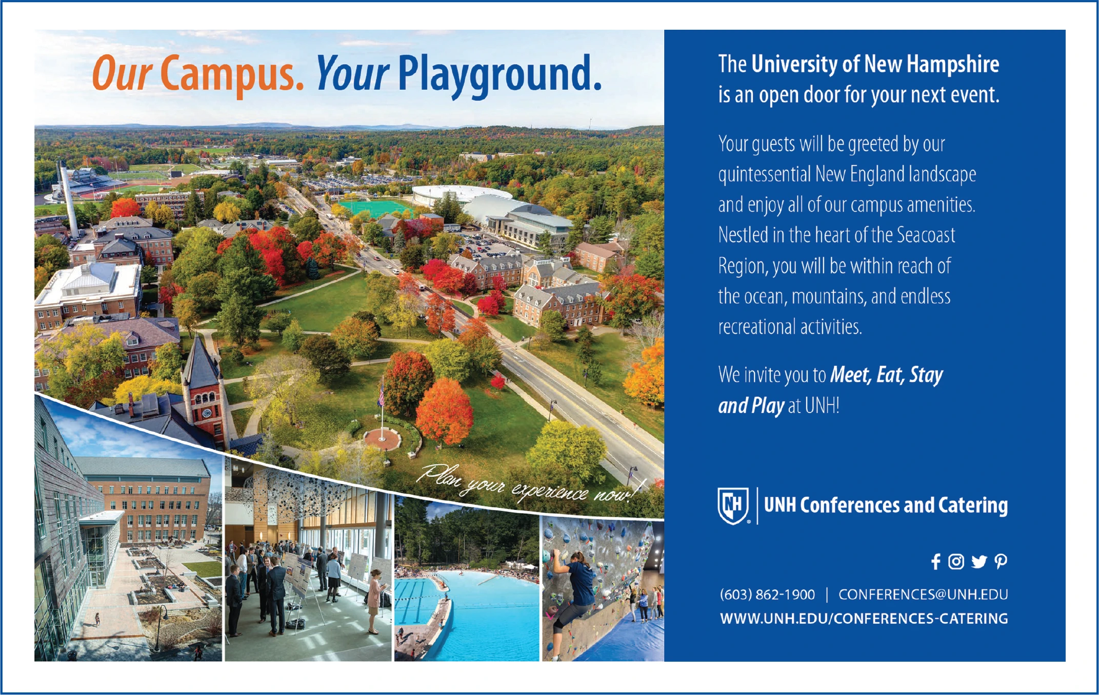 UNH Conferences and Catering Advertisement
