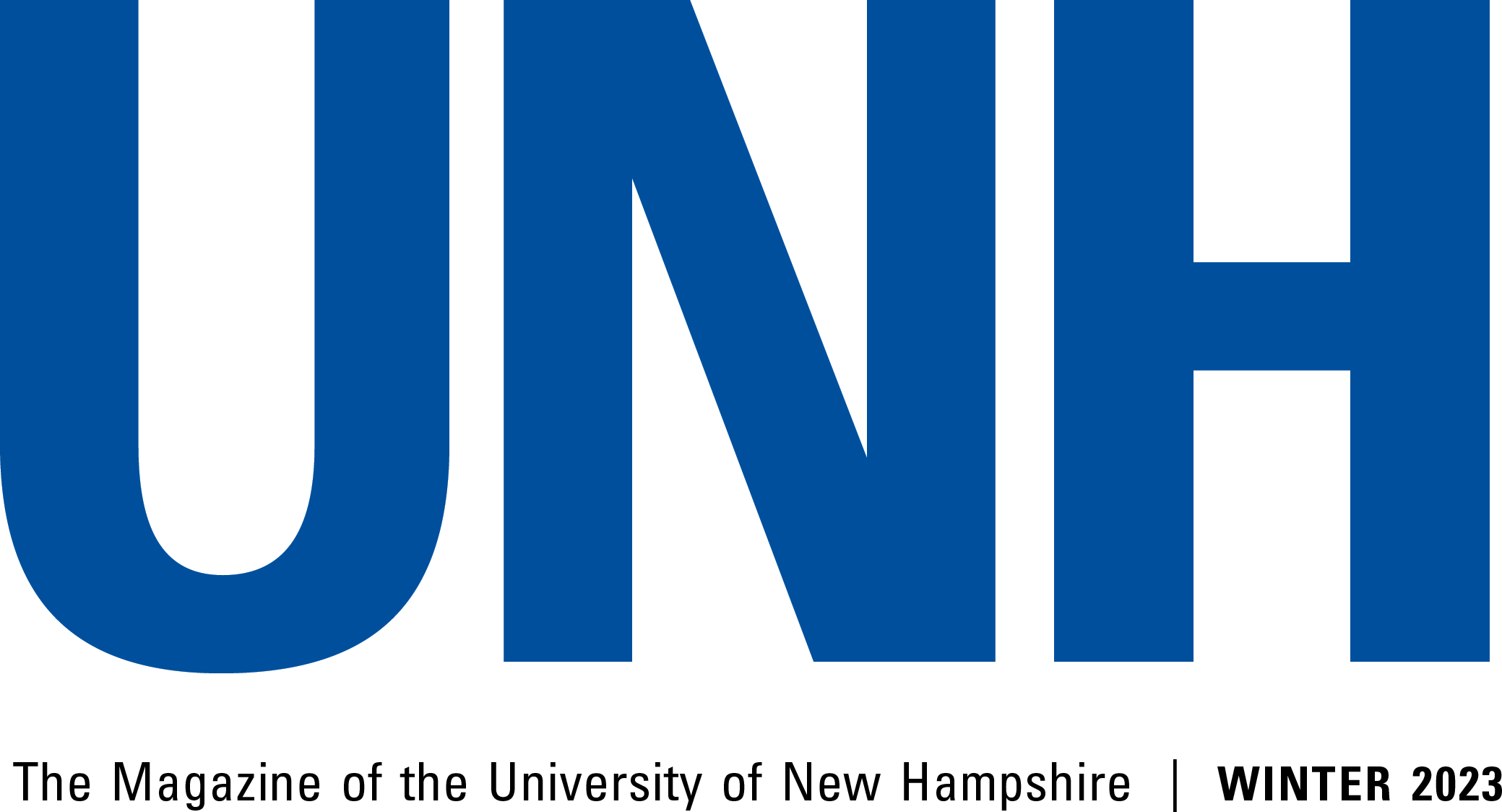 UNH Magazine logo Winter 2023