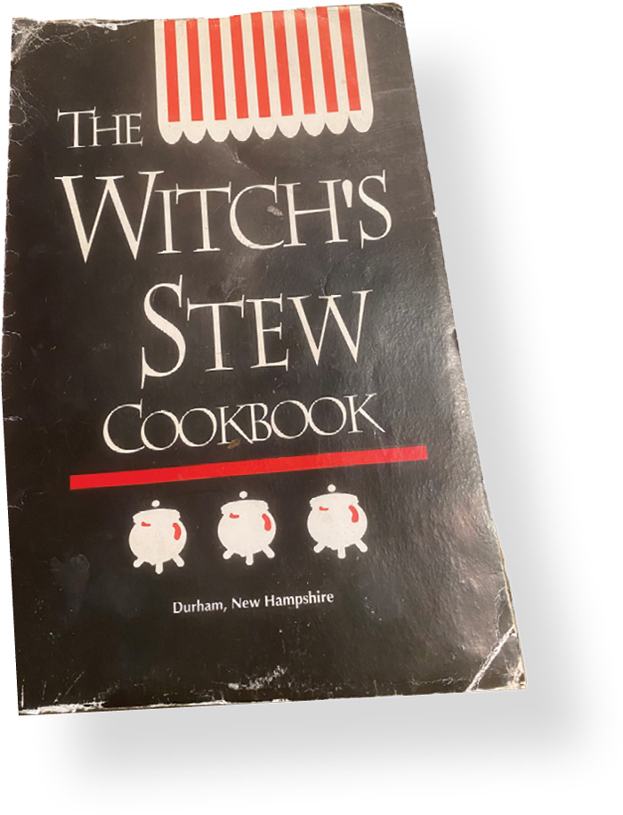 old copy of The Witch's Stew Cookbook