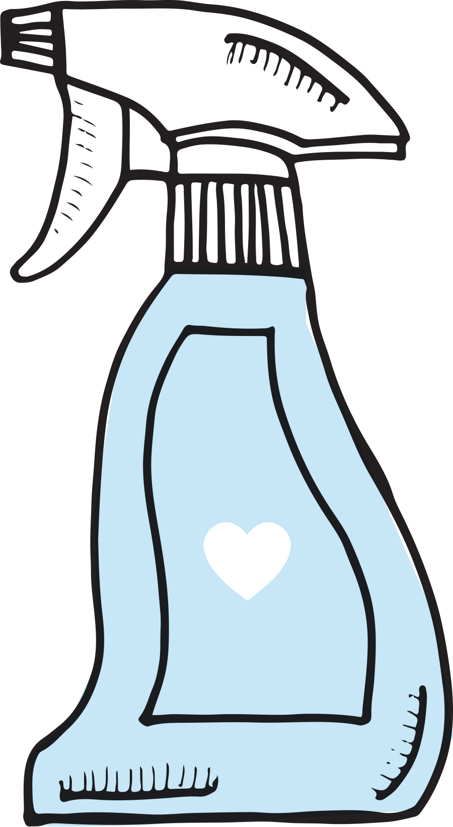 digital illustration of cleaning spray bottle