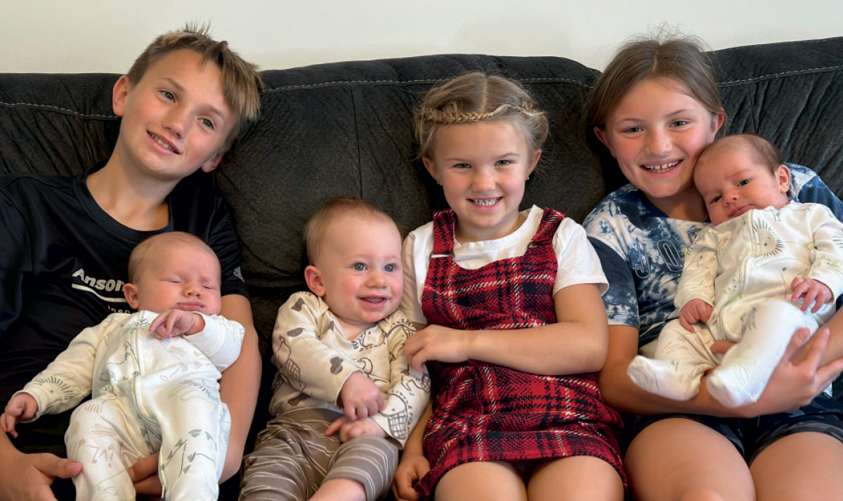Class of 85’s Sandra (Leonard) Morton’s six grandkids. 