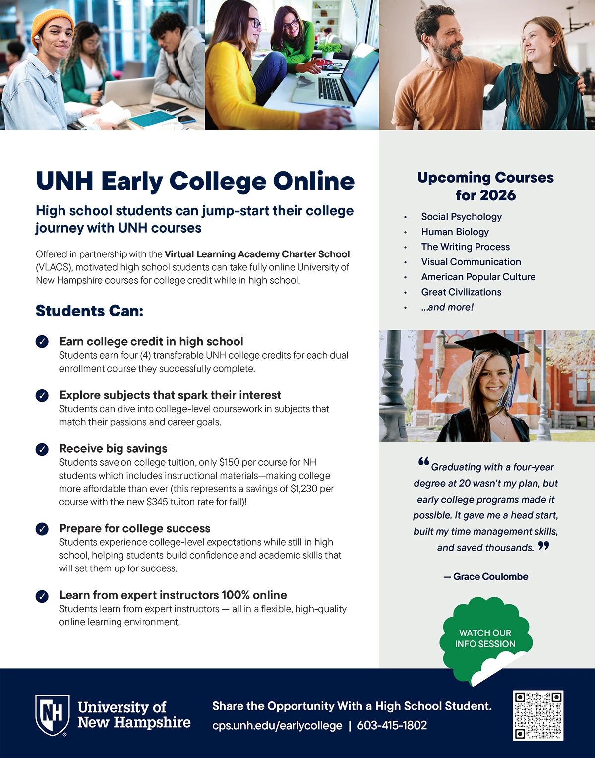 UNH Early College Advertisement